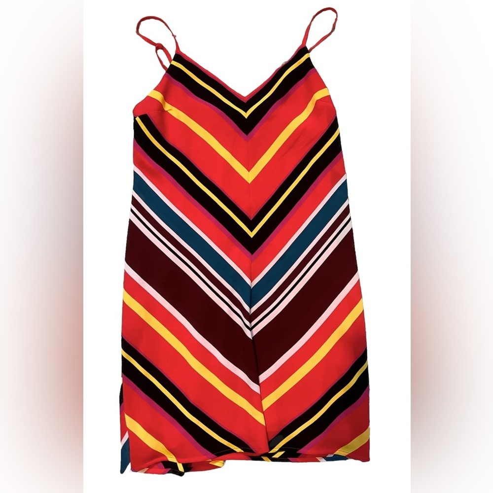 Express Orange and Blue Spaghetti Strap Slip Dress EUC S - Picture 8 of 9